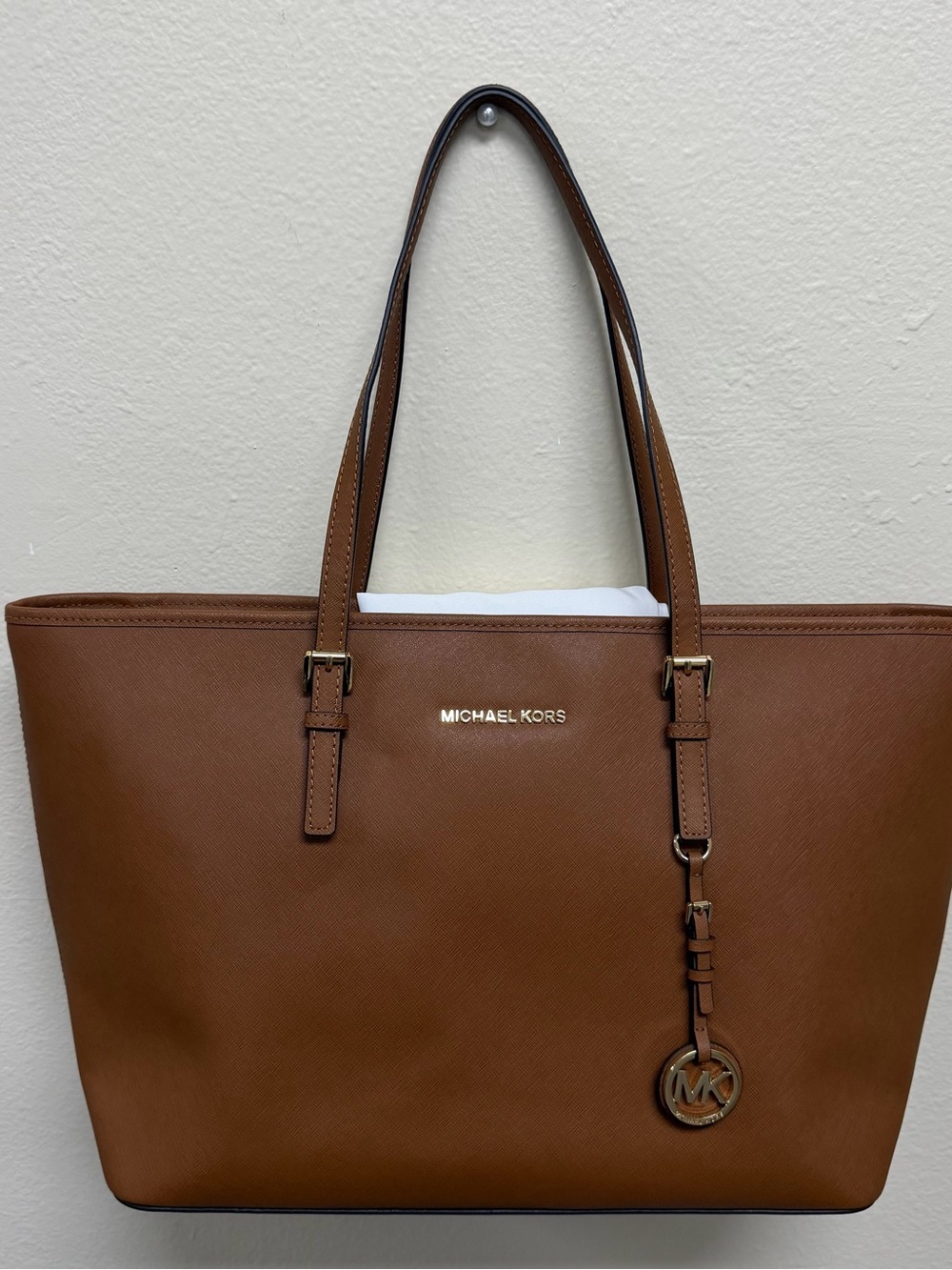 NWT Michael Kors Brown Saffiano Leather Tote Bag